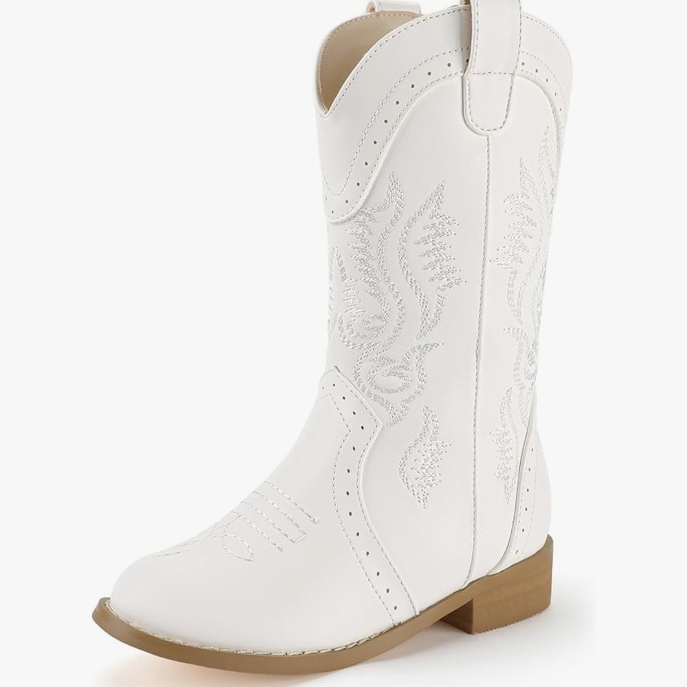 Kids White Cowboy Boots size 3 New